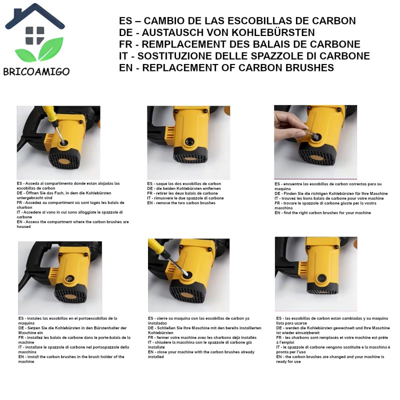 escobillas de carbon para ASEIN 0213J - (6x12.5x25) - (085)